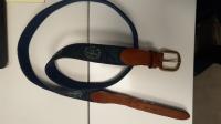 CS746/2024 BLUE  AND BROWN LEATHER BELT 